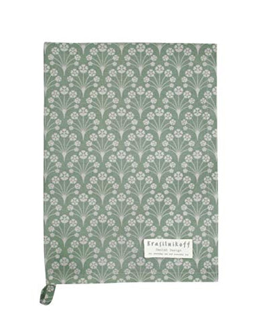 Krasilnikoff - Geschirrtuch, Trockentuch, Küchentuch - Bouquet Dusty Green - Baumwolle - 70 x 50 cm im Sale
